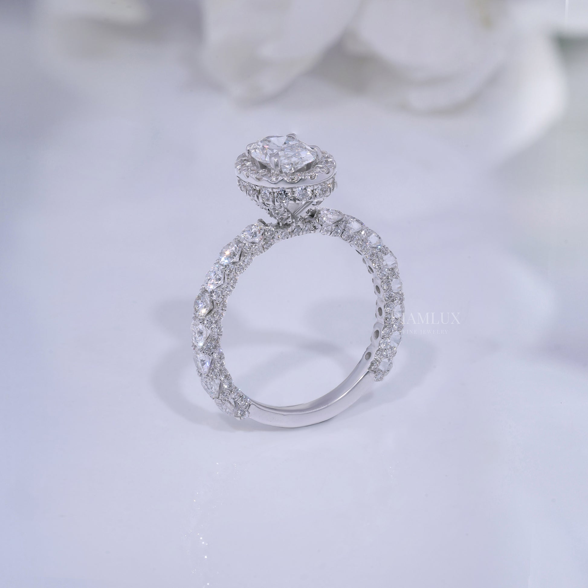 10kt  Gold Lab Diamond Ring Diamlux Fine Jewelry