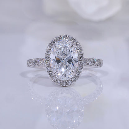 10kt Gold Lab Diamond Ring - Engagement Ring Diamlux Fine Jewelry