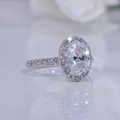 10kt Gold Lab Diamond Ring - Engagement Ring Diamlux Fine Jewelry