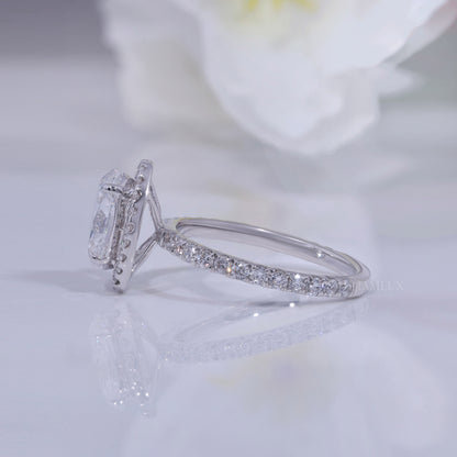 10kt Gold Lab Diamond Ring - Engagement Ring Diamlux Fine Jewelry