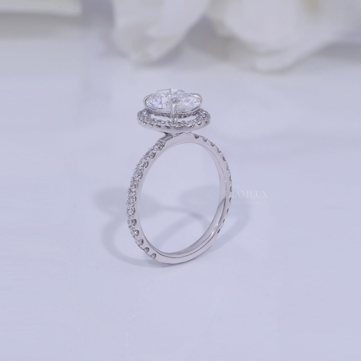 10kt Gold Lab Diamond Ring - Engagement Ring Diamlux Fine Jewelry