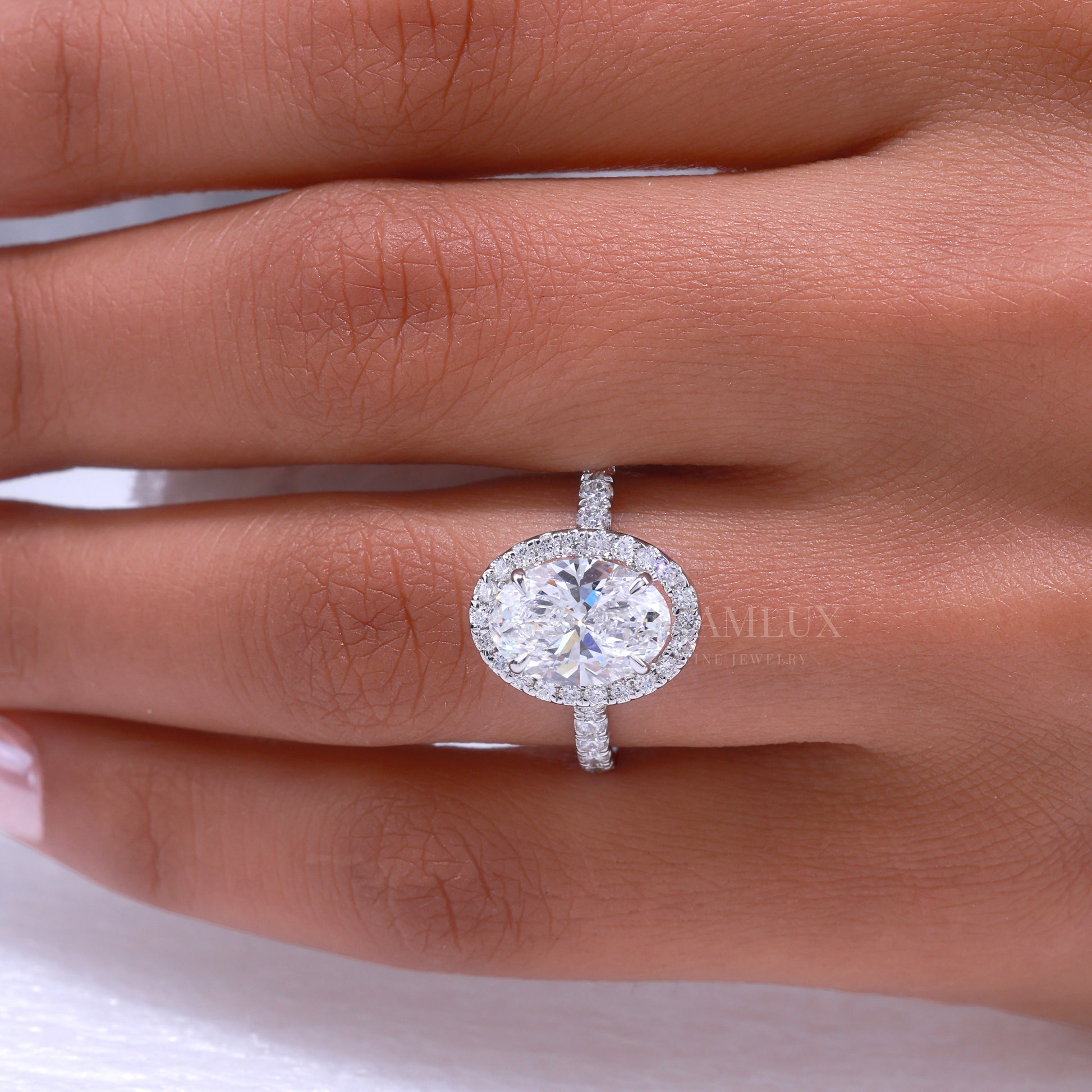 10kt Gold Lab Diamond Ring - Engagement Ring Diamlux Fine Jewelry