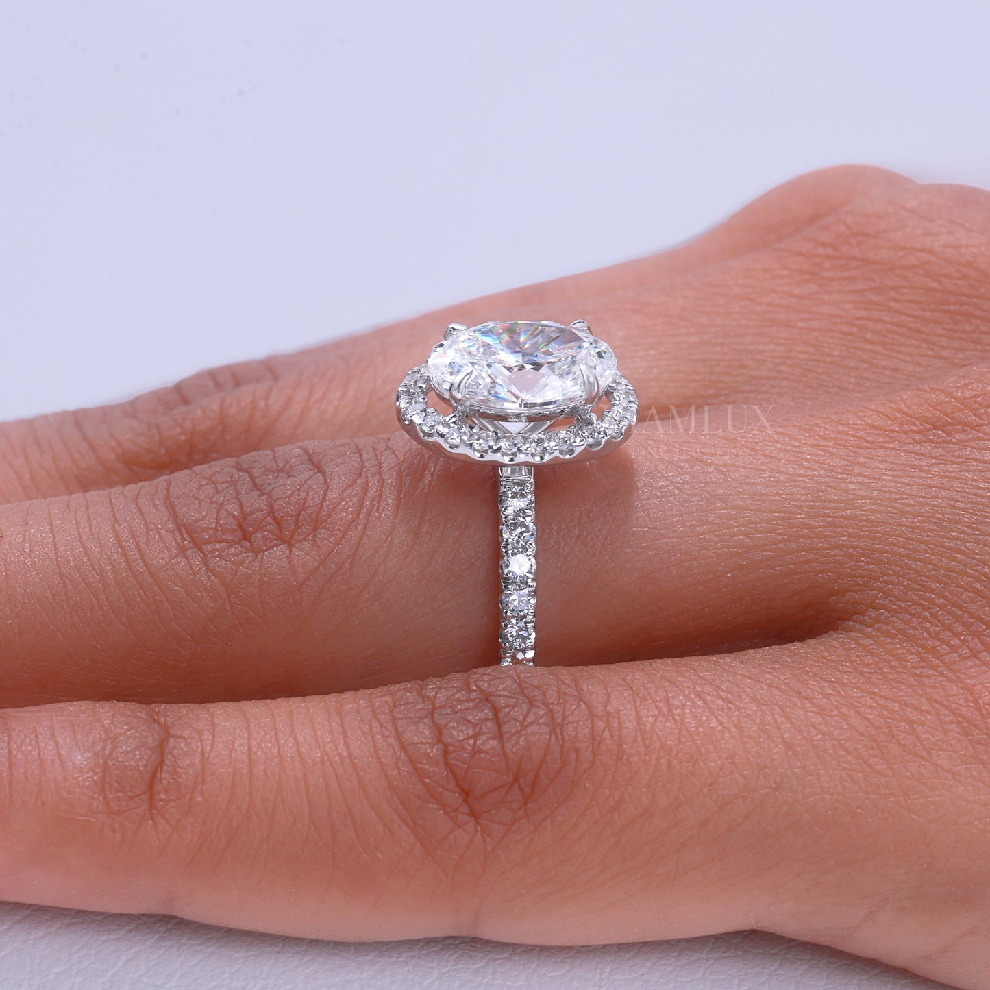10kt Gold Lab Diamond Ring - Engagement Ring Diamlux Fine Jewelry
