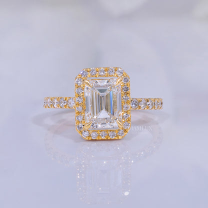 10kt Gold Lab Diamond Ring -Engagement Ring Diamlux Fine Jewelry