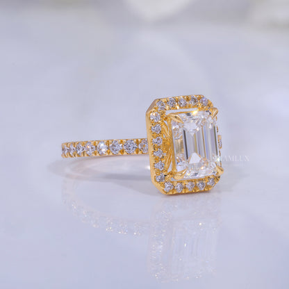 10kt Gold Lab Diamond Ring -Engagement Ring Diamlux Fine Jewelry