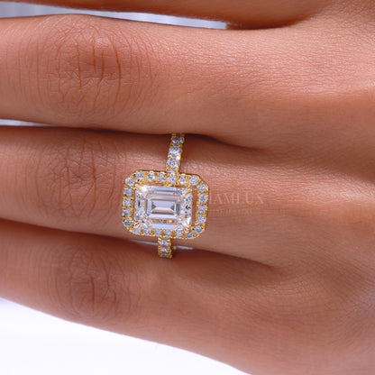 10kt Gold Lab Diamond Ring -Engagement Ring Diamlux Fine Jewelry