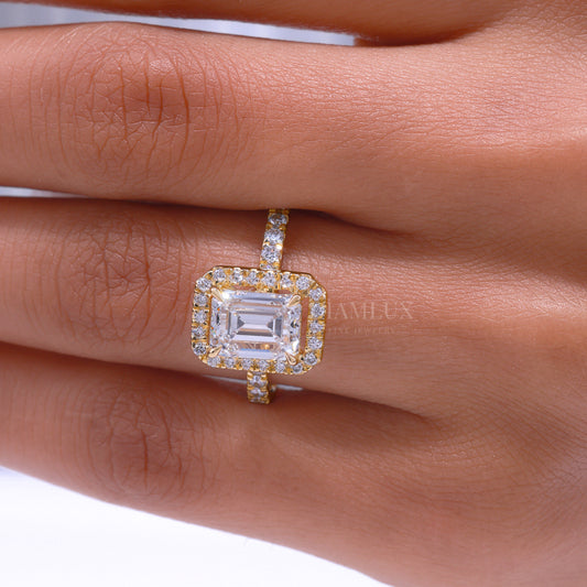 10kt Gold Lab Diamond Ring -Engagement Ring Diamlux Fine Jewelry