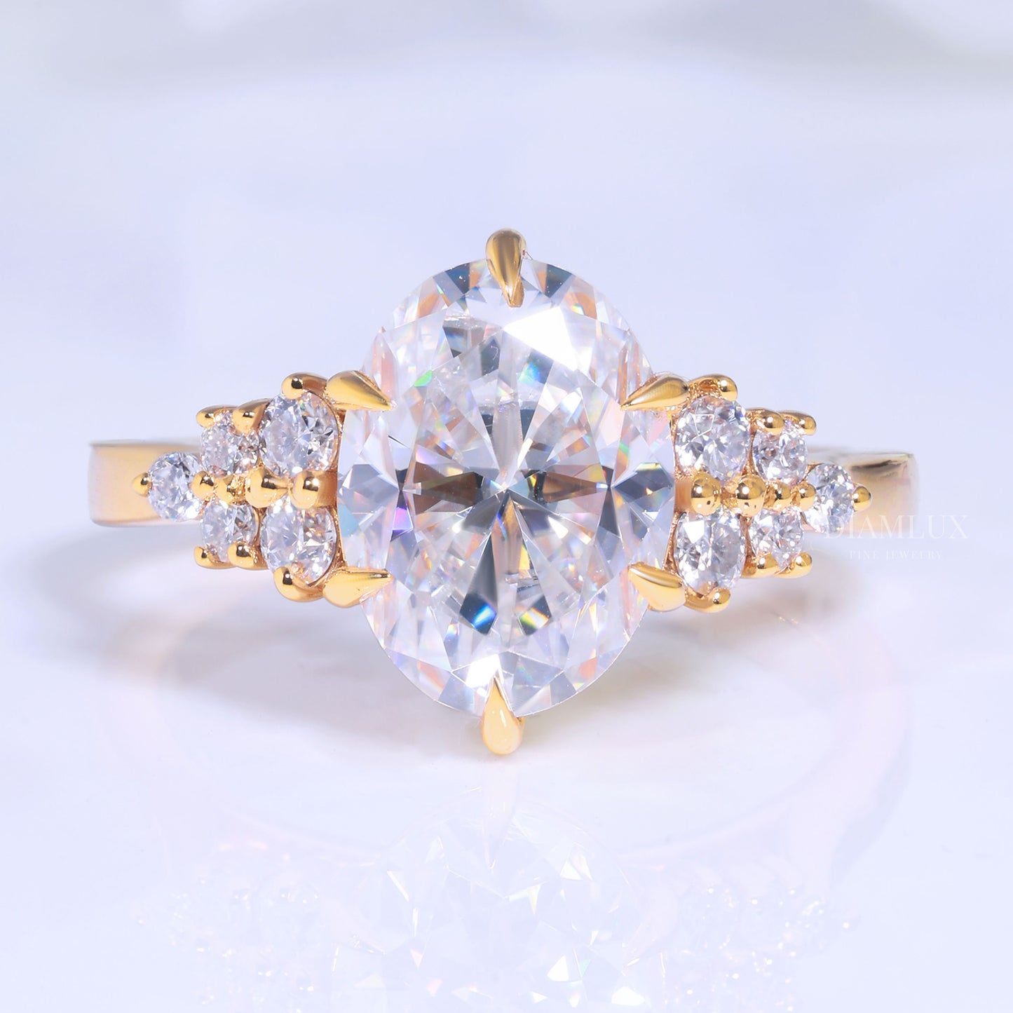 Pear Cut Lab Diamond Vintage Filigree Engagement Ring in 10kt Gold Diamlux Fine Jewelry