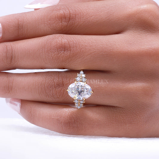 Pear Cut Lab Diamond Vintage Filigree Engagement Ring in 10kt Gold Diamlux Fine Jewelry