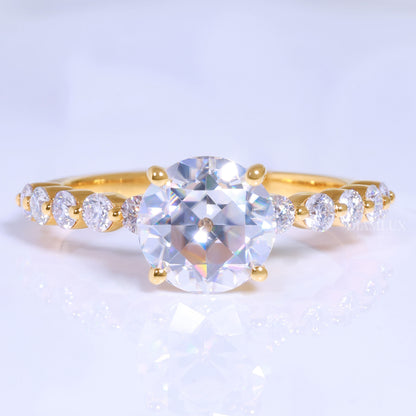 2ct Round Cut Lab Diamond Solitaire Engagement Ring in 14kt White Gold Diamlux Fine Jewelry