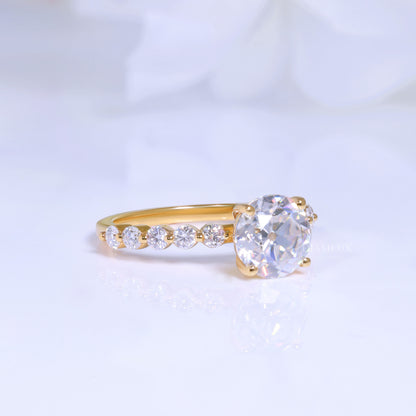 2ct Round Cut Lab Diamond Solitaire Engagement Ring in 14kt White Gold Diamlux Fine Jewelry