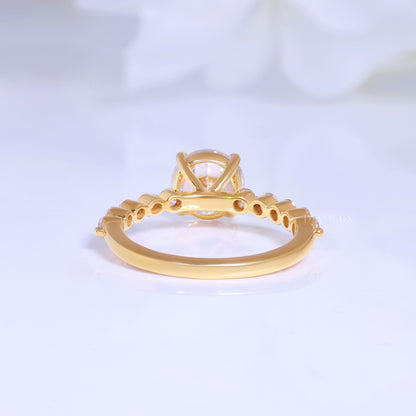 2ct Round Cut Lab Diamond Solitaire Engagement Ring in 14kt White Gold Diamlux Fine Jewelry
