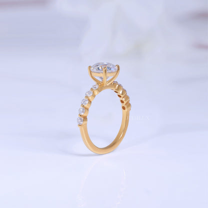 2ct Round Cut Lab Diamond Solitaire Engagement Ring in 14kt White Gold Diamlux Fine Jewelry