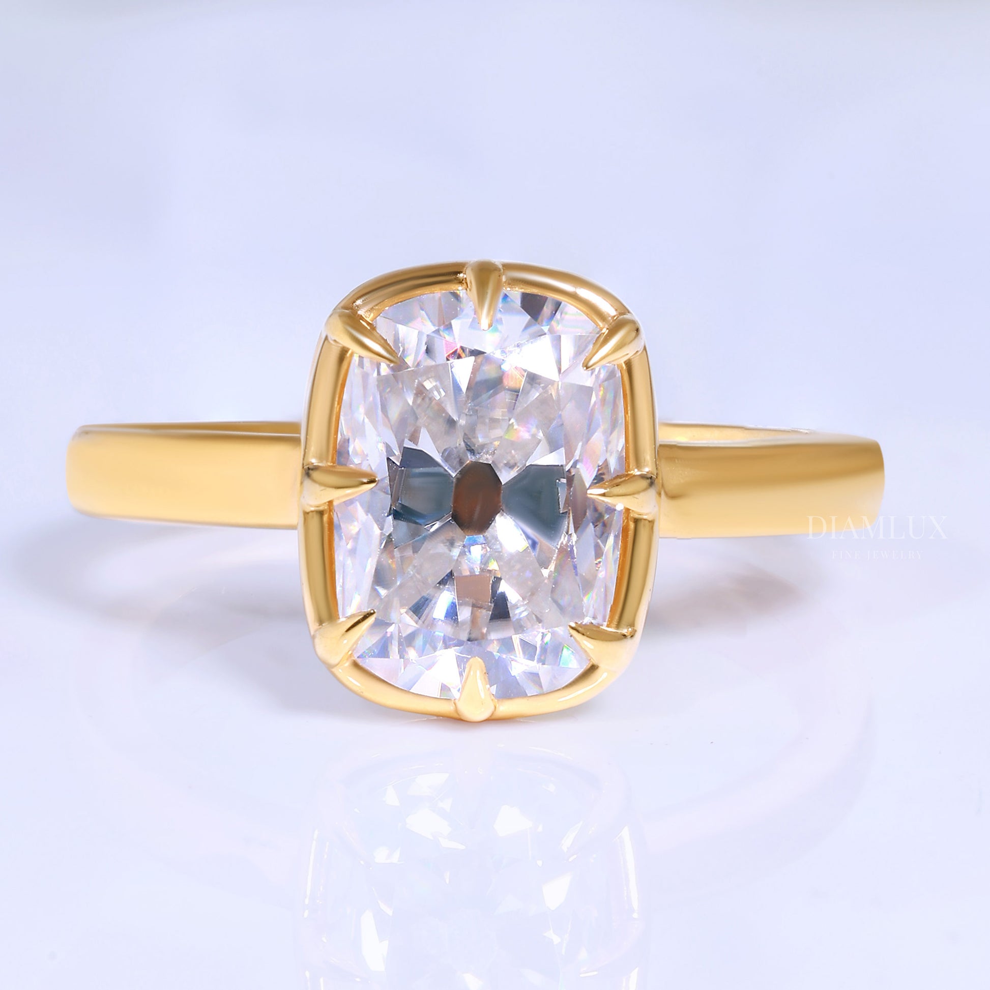 10kt Gold Lab Diamond Engagement Ring – Modern Geometric Style Diamlux Fine Jewelry