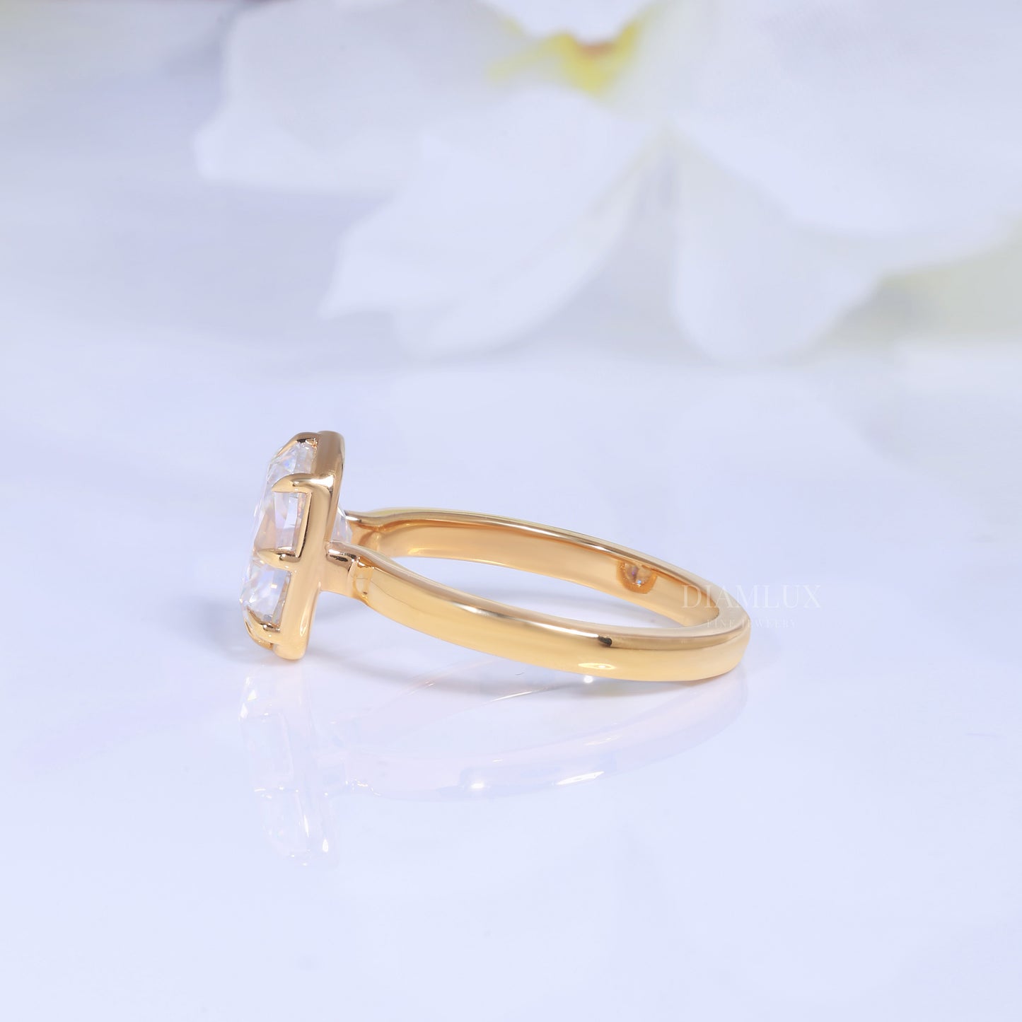 10kt Gold Lab Diamond Engagement Ring – Modern Geometric Style Diamlux Fine Jewelry