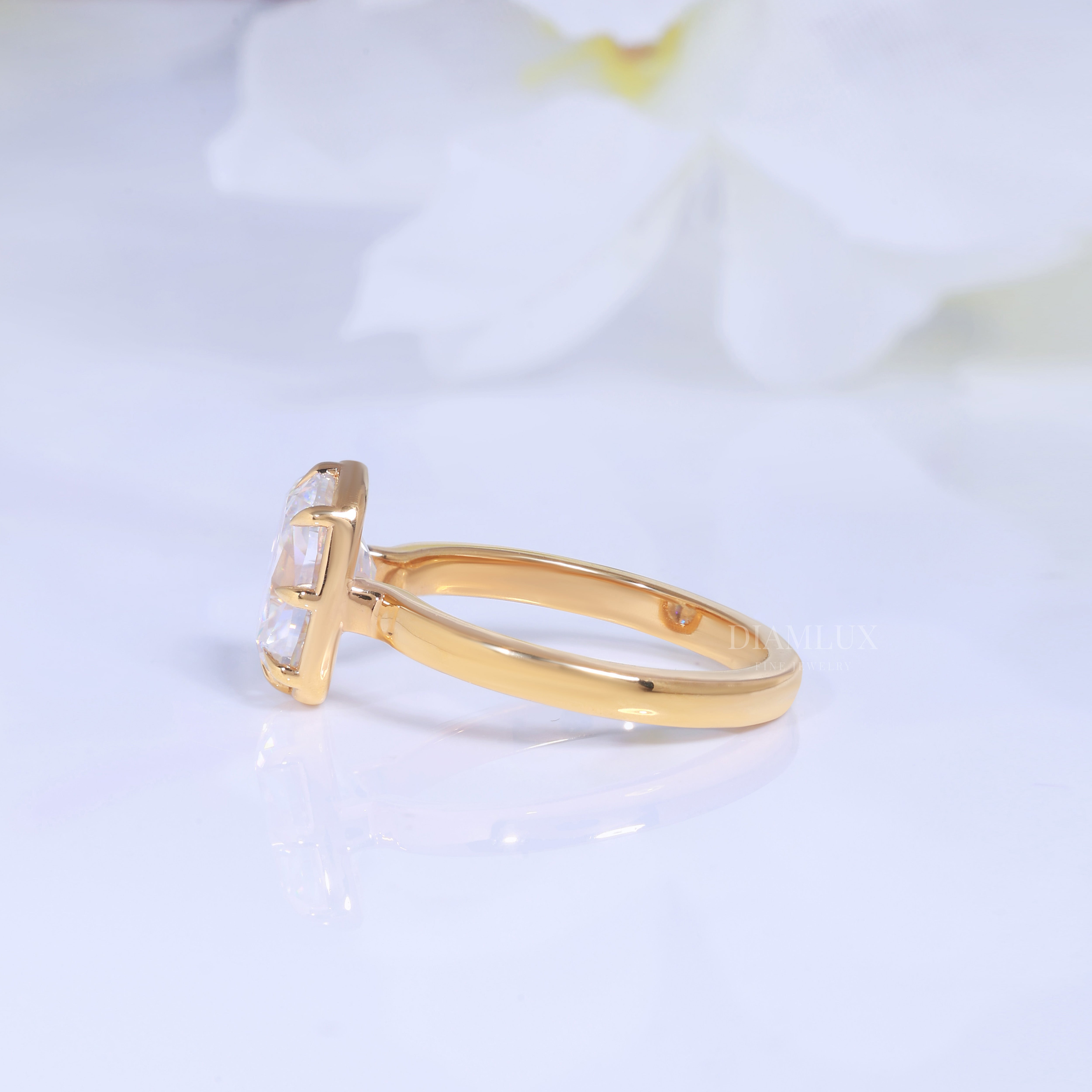 10kt Gold Lab Diamond Engagement Ring – Modern Geometric Style Diamlux Fine Jewelry