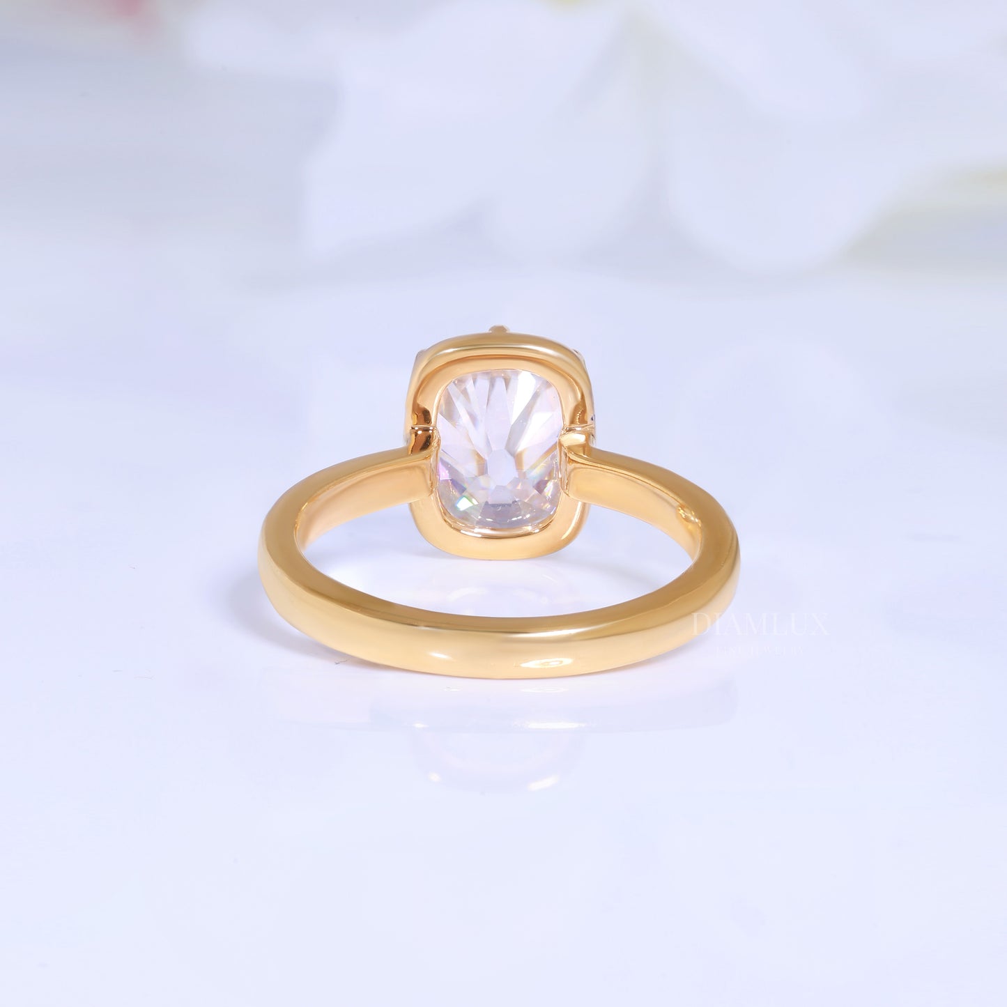 10kt Gold Lab Diamond Engagement Ring – Modern Geometric Style Diamlux Fine Jewelry