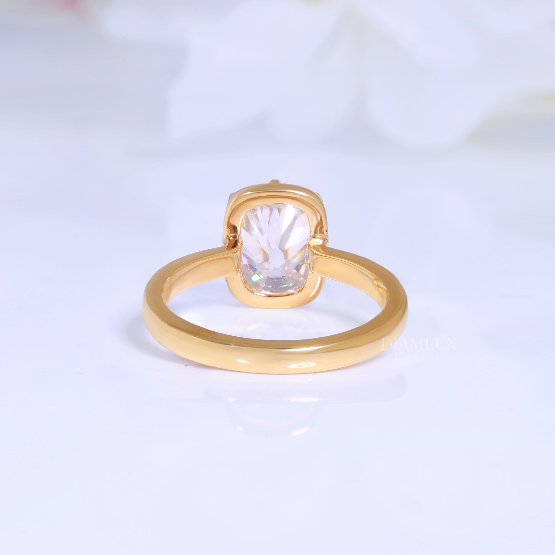 10kt Gold Lab Diamond Engagement Ring – Modern Geometric Style Diamlux Fine Jewelry
