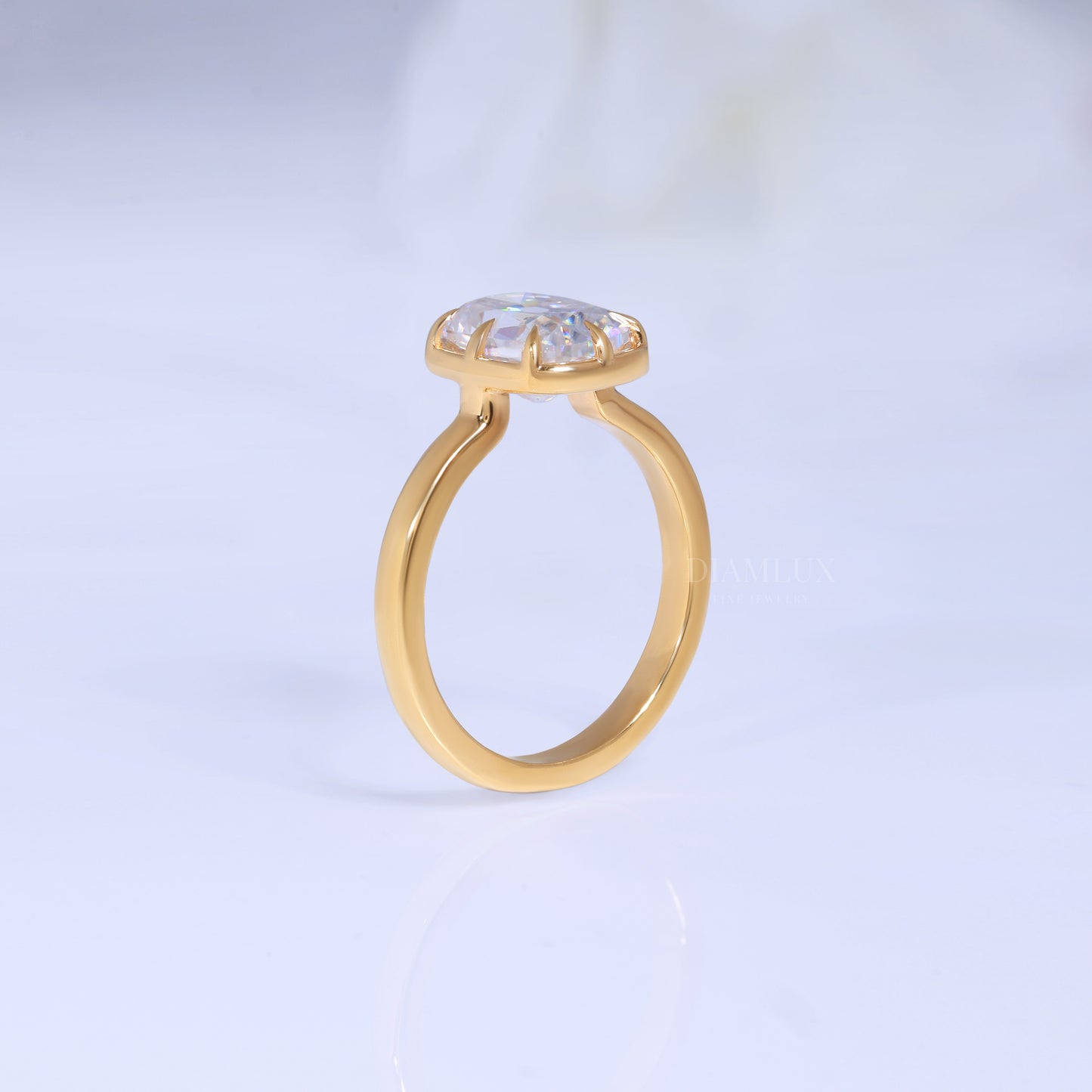 10kt Gold Lab Diamond Engagement Ring – Modern Geometric Style Diamlux Fine Jewelry