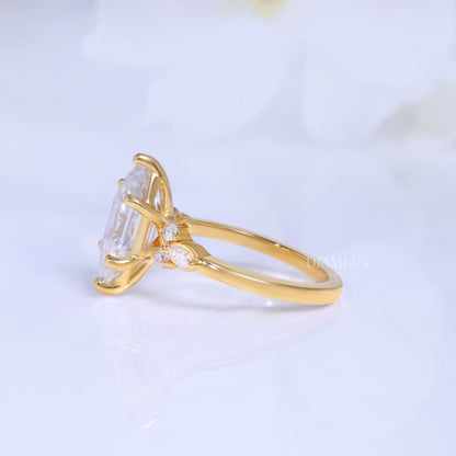 10kt Gold Hexagon Cut Lab Diamond Vintage-Inspired Ring Diamlux Fine Jewelry