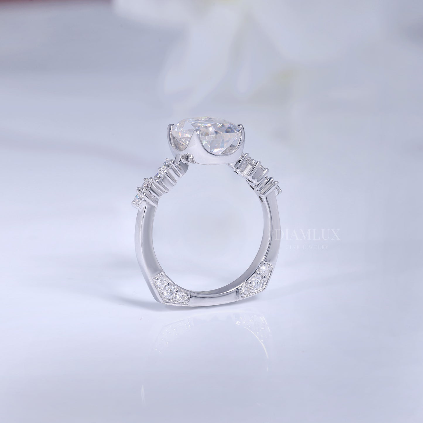 Elegant Cushion Cut Diamond Engagement Ring Diamlux Fine Jewelry