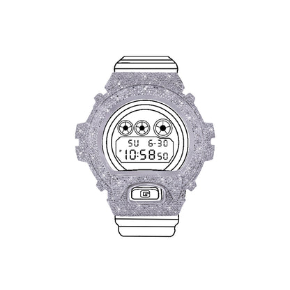 G-Shock Watch Bezel-VVS Moissanite Diamond Diamlux