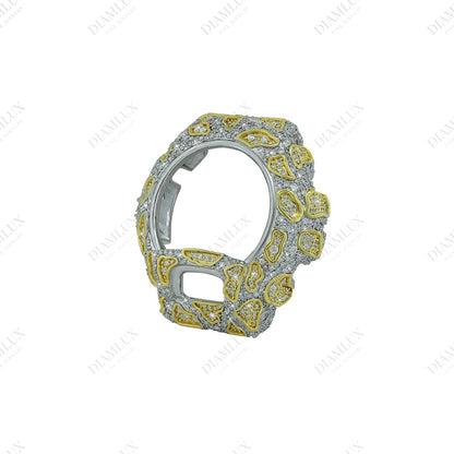 Fully Iced-out G-Shock Watch Bezel with Elegant Crafting Natural Diamond Diamlux