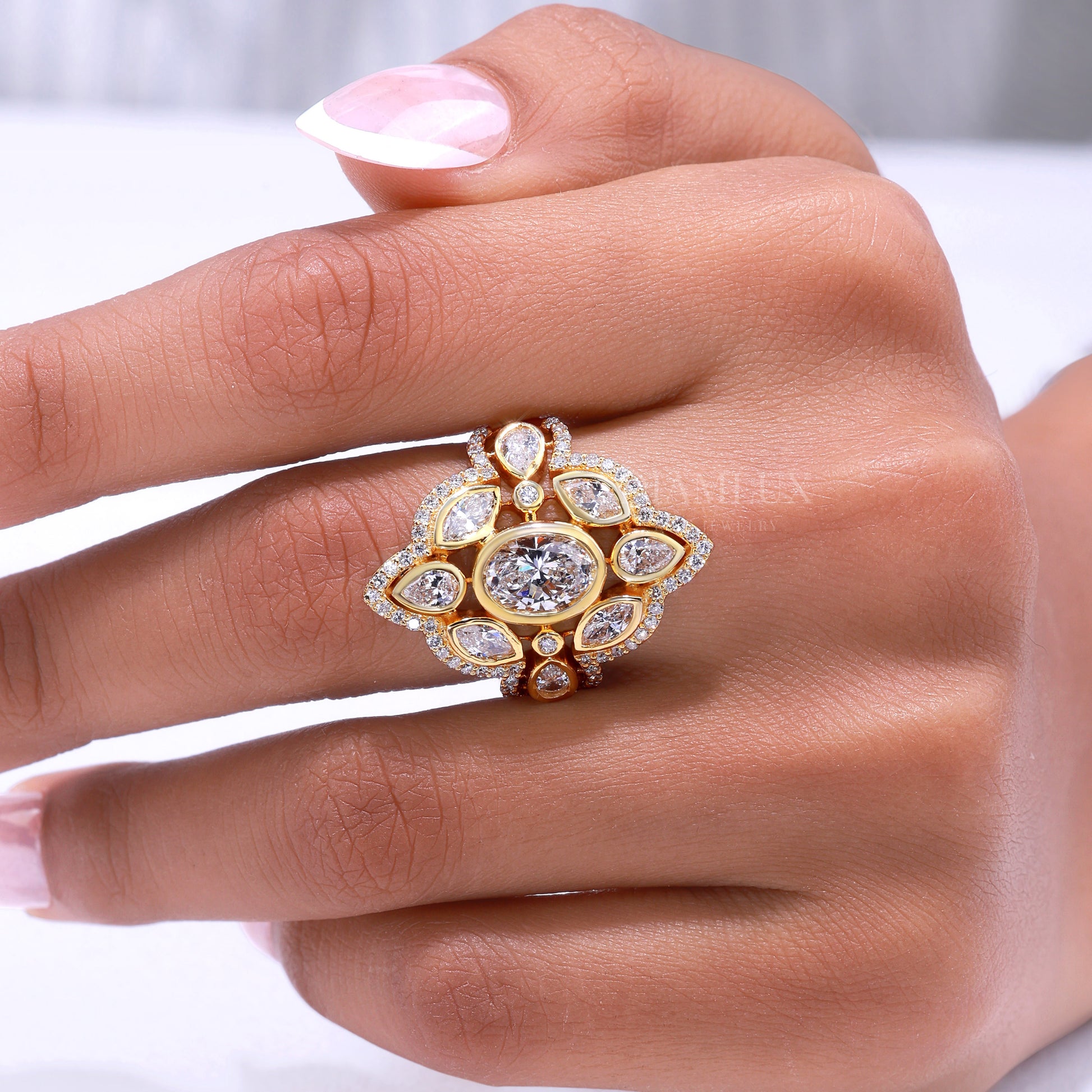 10kt Gold Lab Diamond Ring Diamlux Fine Jewelry