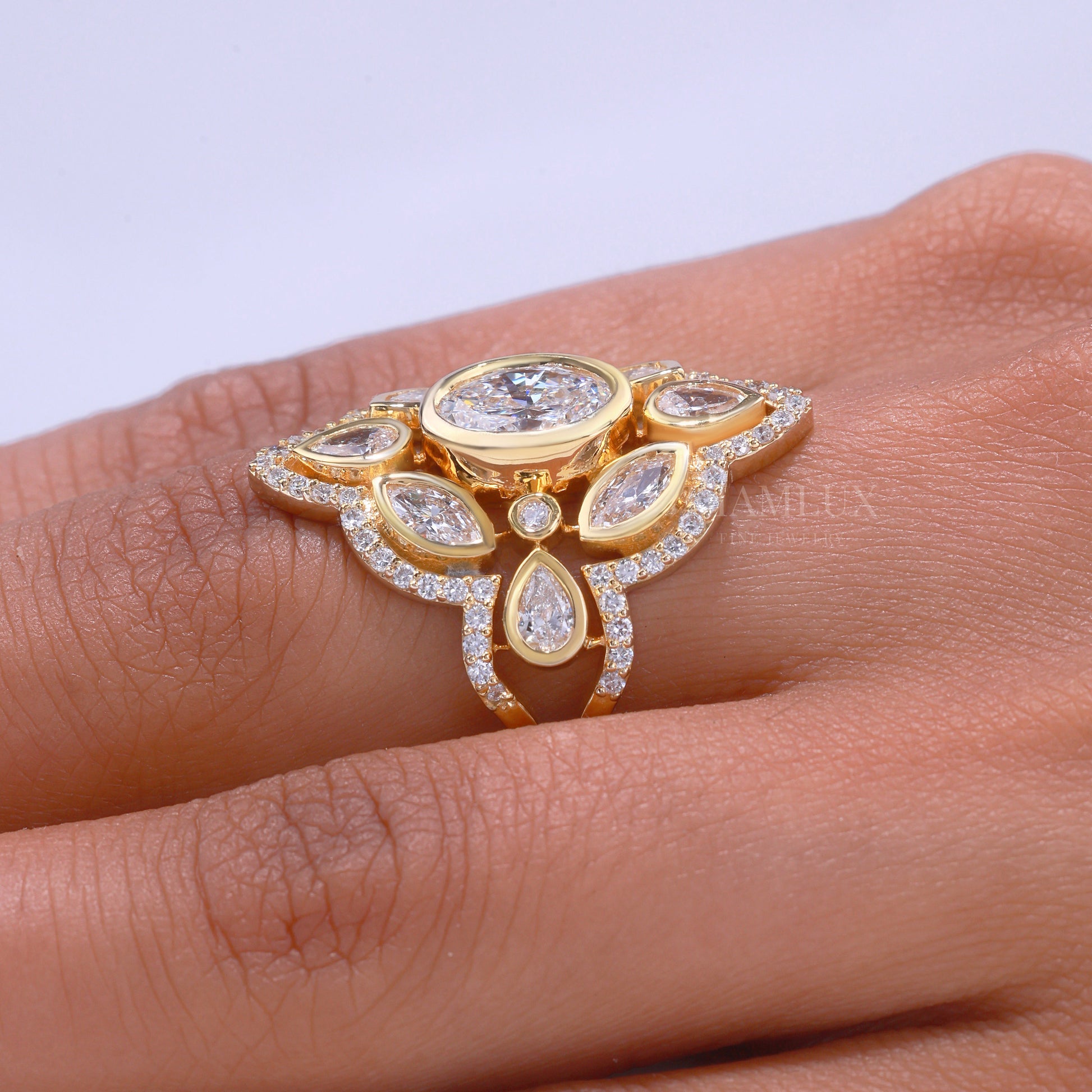 10kt Gold Lab Diamond Ring Diamlux Fine Jewelry