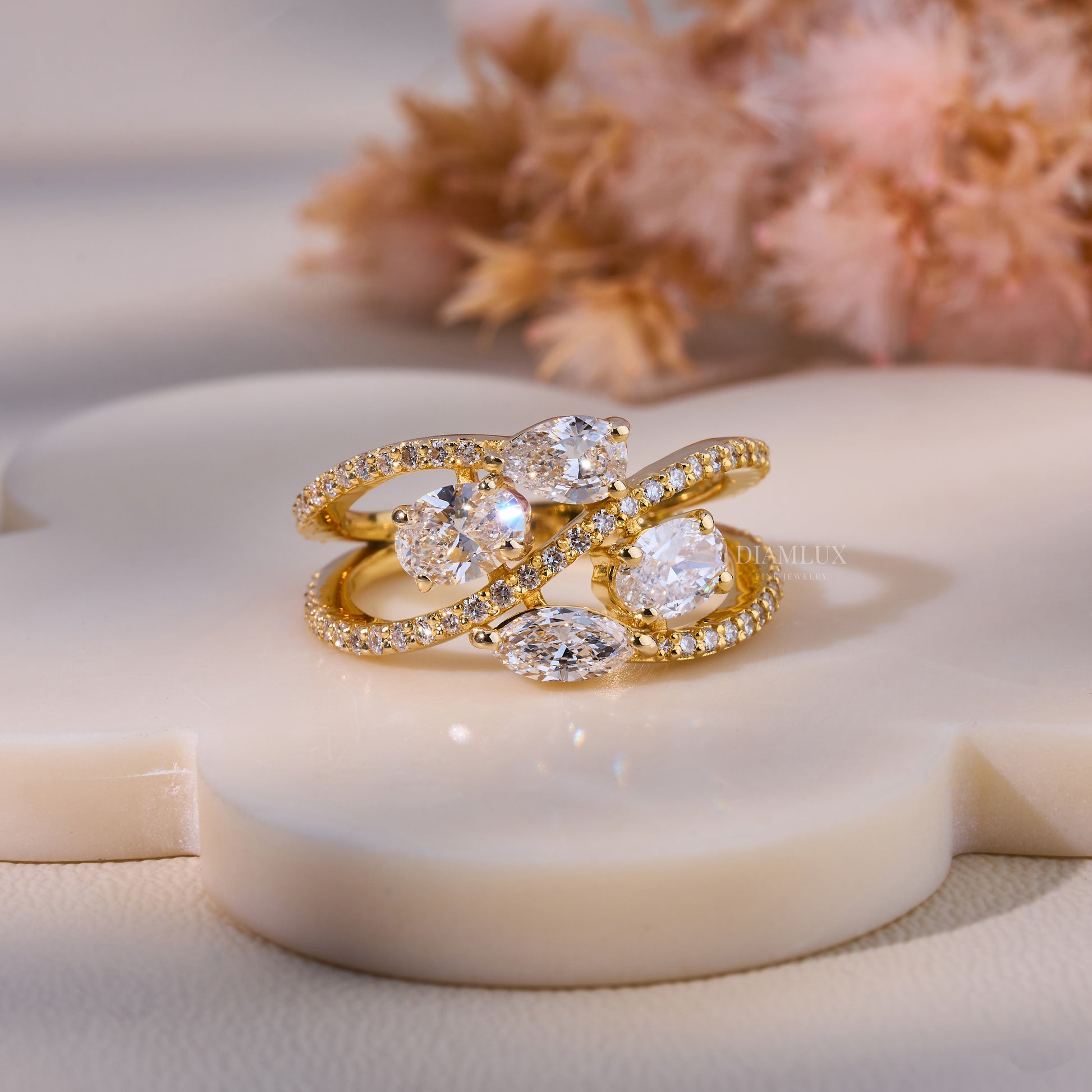 10kt Gold Lab Diamond Ring Diamlux Fine Jewelry