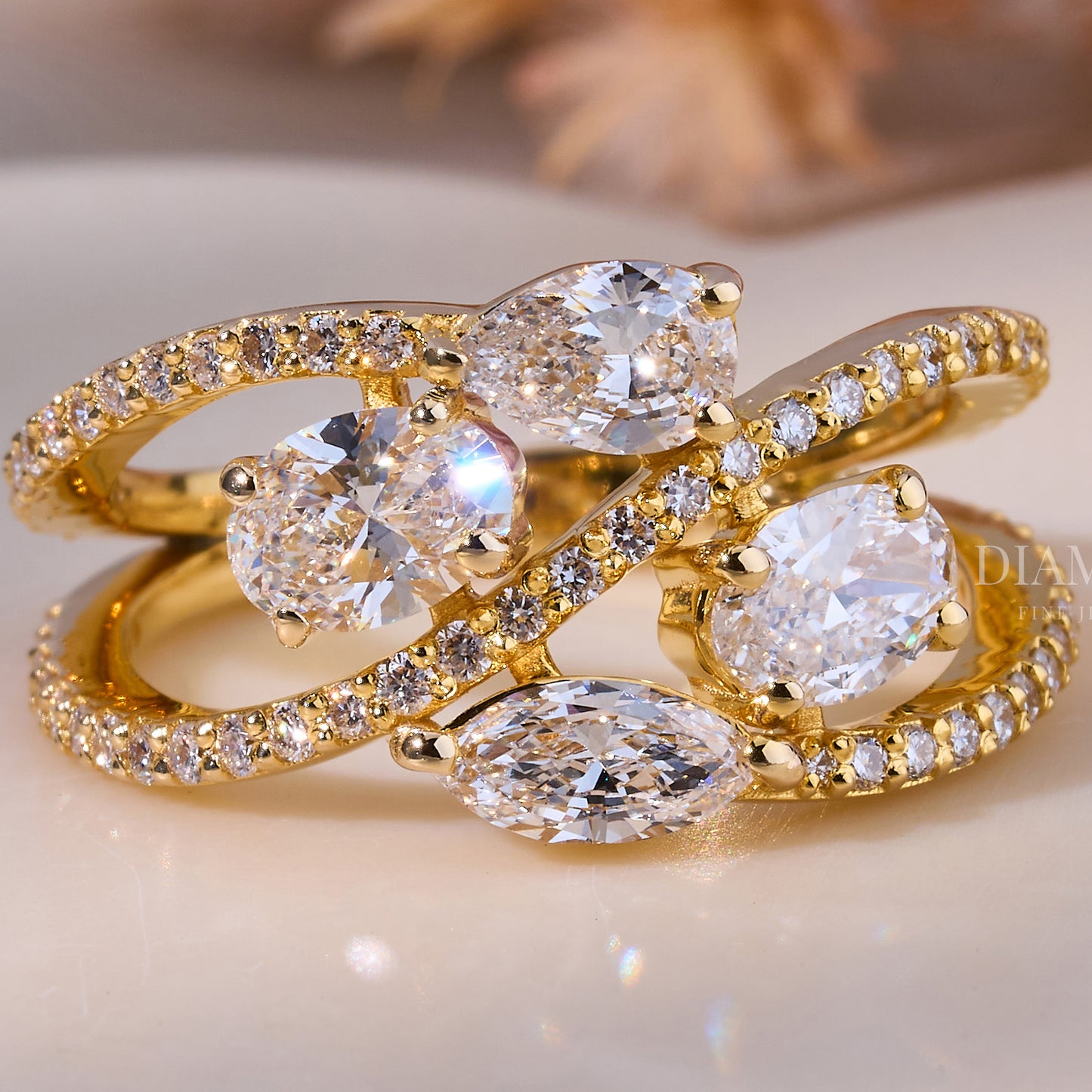 10kt Gold Lab Diamond Ring Diamlux Fine Jewelry