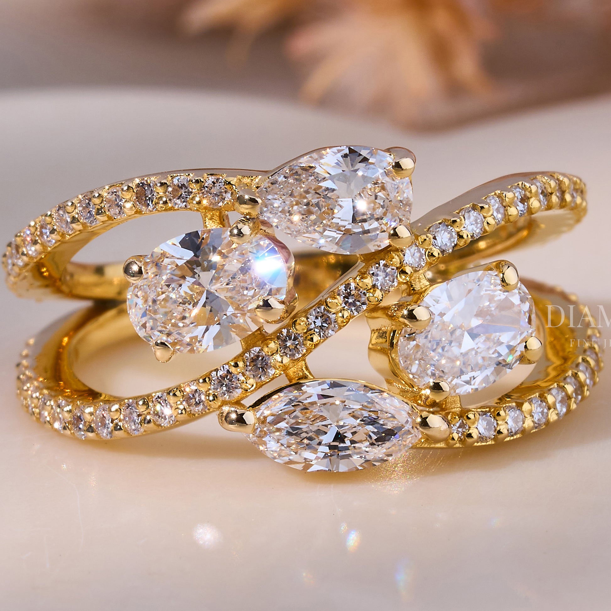 10kt Gold Lab Diamond Ring Diamlux Fine Jewelry