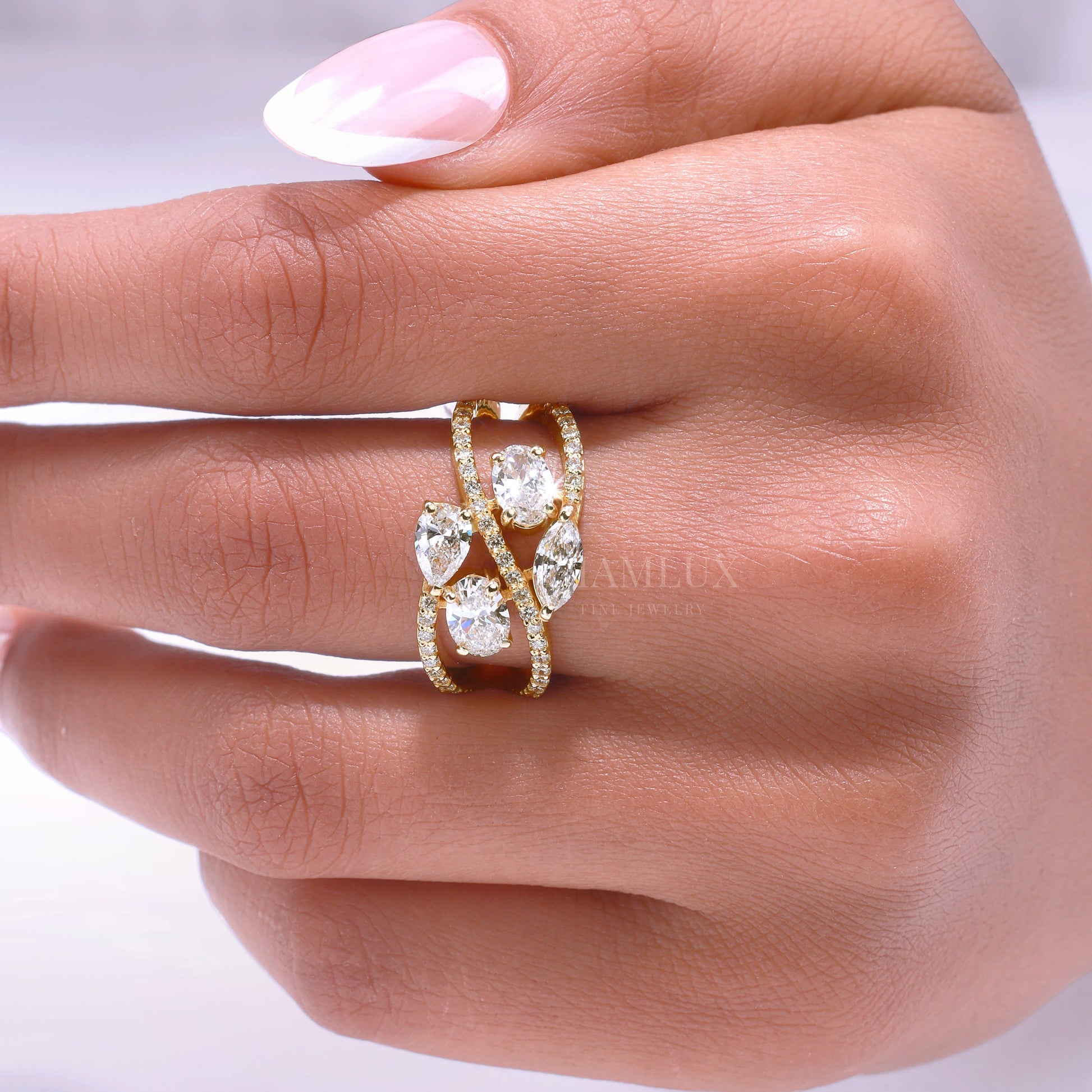 10kt Gold Lab Diamond Ring Diamlux Fine Jewelry
