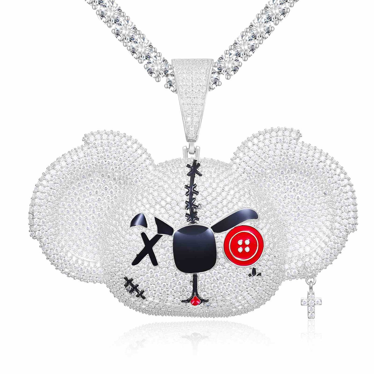 Big Ears Koala Cartoon Animal Pendant with Moissanite Diamond Diamlux